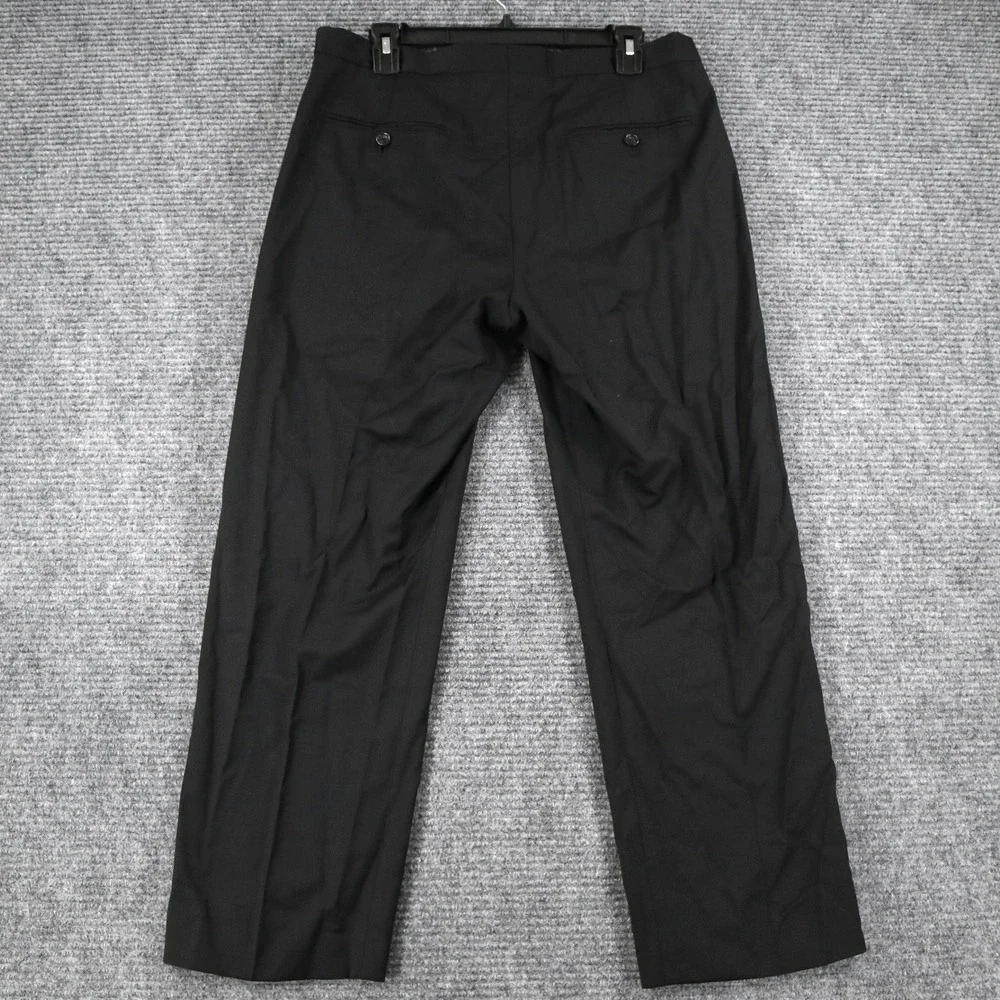 J.Crew‎ Dress Pants Mens W32 Black 100% Wool Suspender Buttons Formal Wear